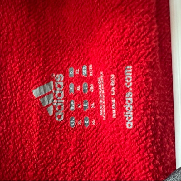 Red Men’s Adidas Hoodie - Picture 3 of 3